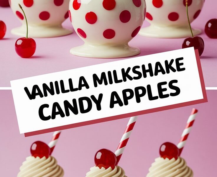 Vanilla Milkshake Candy Apples