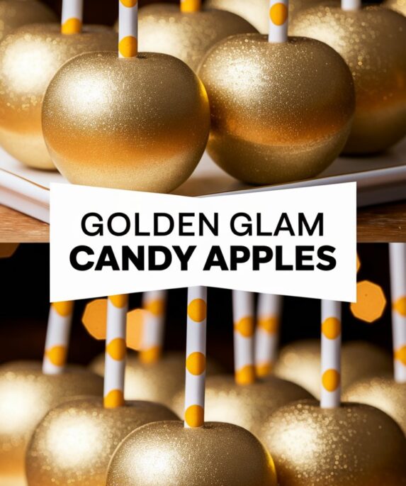 Golden Glam Candy Apples