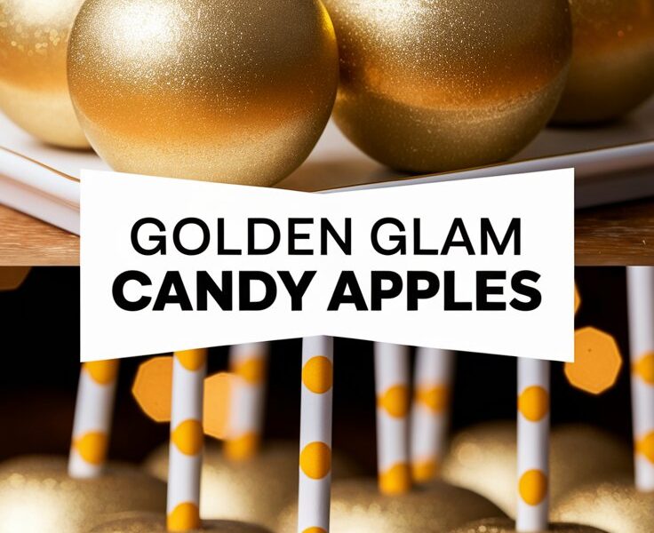 Golden Glam Candy Apples