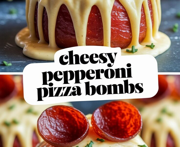 -Cheesy Pepperoni Pizza Bombs